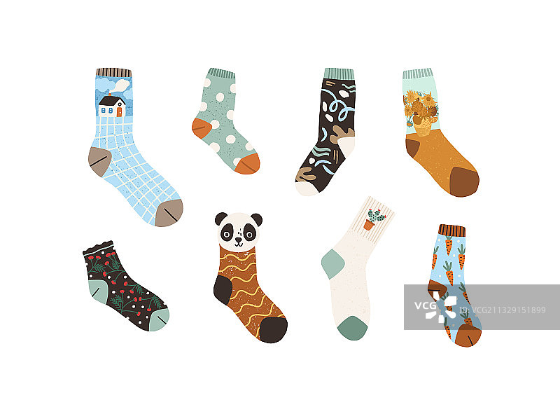 时尚棉毛袜组合图片素材