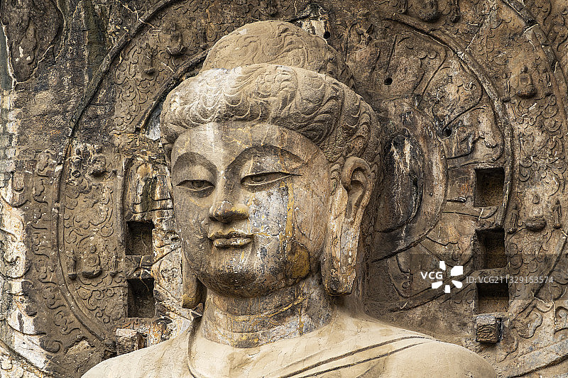 洛阳龙门石窟卢舍那大佛图片素材