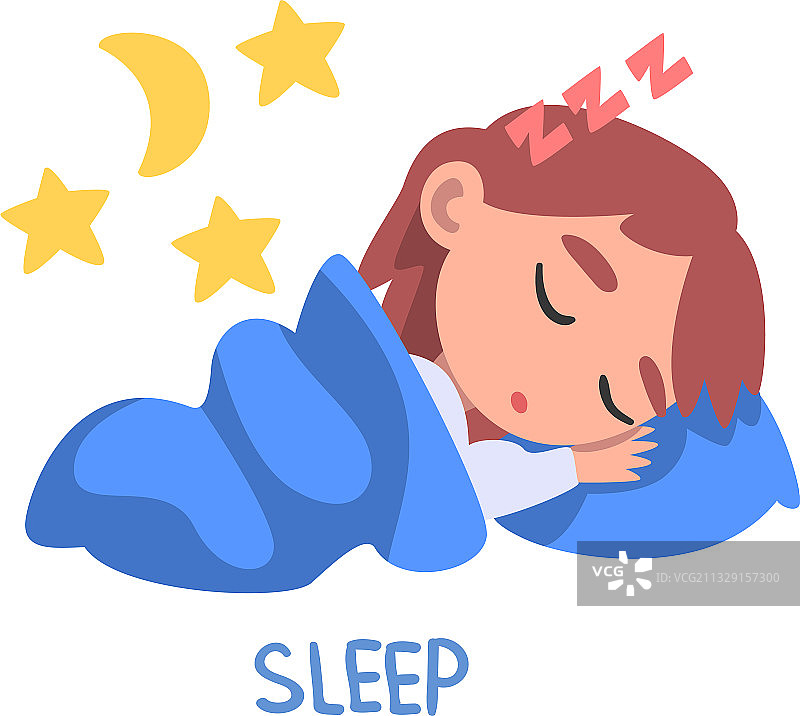 表达动作的睡眠动词图片素材