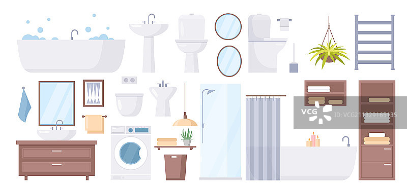 卡通卫生间用品图片素材