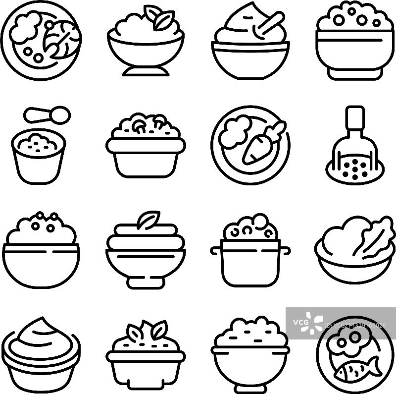 土豆泥图标轮廓样式图片素材