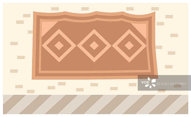 地毯面料上的抽象几何部落印花图片素材