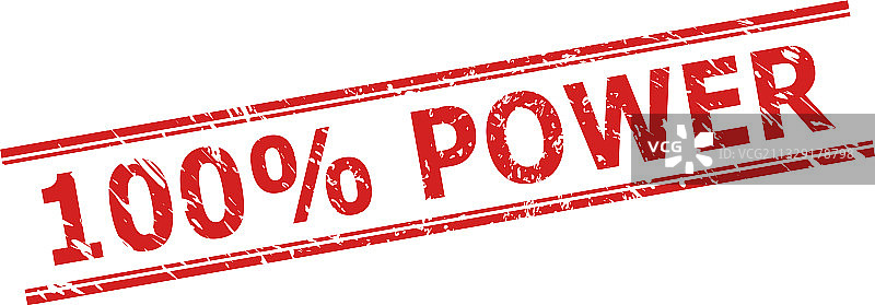 带Grunge风格的100%能量印章图片素材
