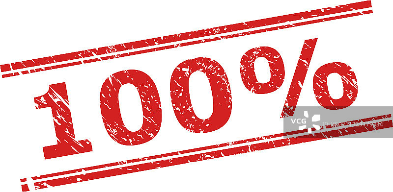 具有腐蚀表面和双重的100%印章图片素材