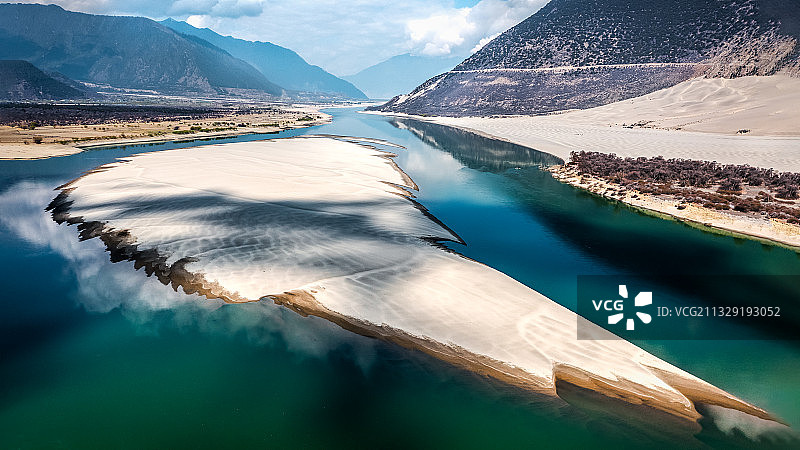 航拍佛掌沙丘图片素材