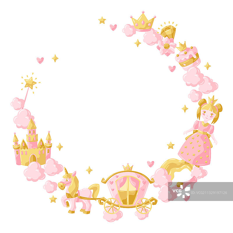 公主派对用品边框图片素材