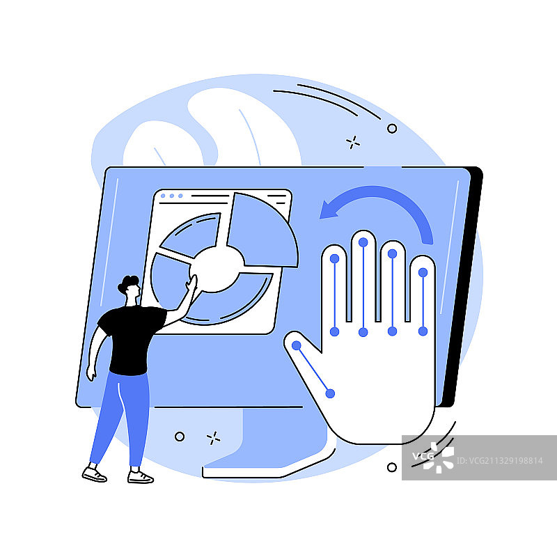 手势识别抽象概念图片素材