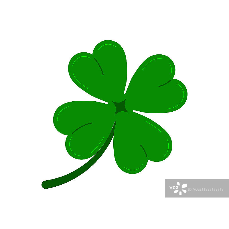 白色背景上的四叶草图标图片素材