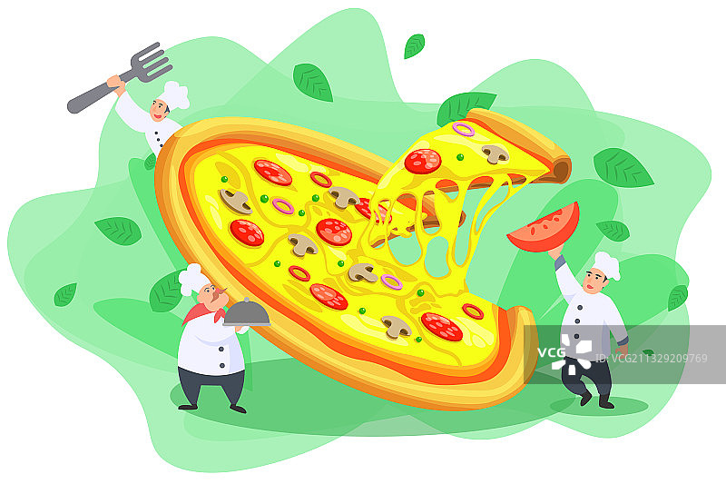 制作披萨过程图片素材