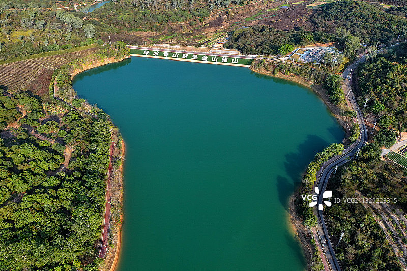 广东省东莞市凤岗镇南门山森林公园航拍图片素材