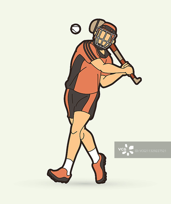 爱尔兰曲棍球运动球员动作图片素材