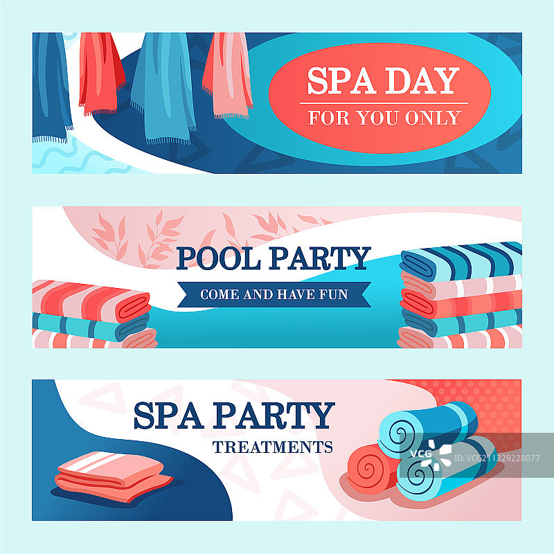 水疗派对banner设计，含毛巾图片素材