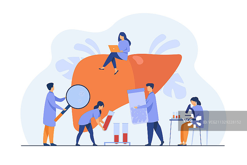 治疗肝炎或肝癌的医生图片素材