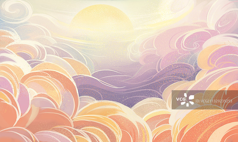 古风七夕唯美插画图片素材