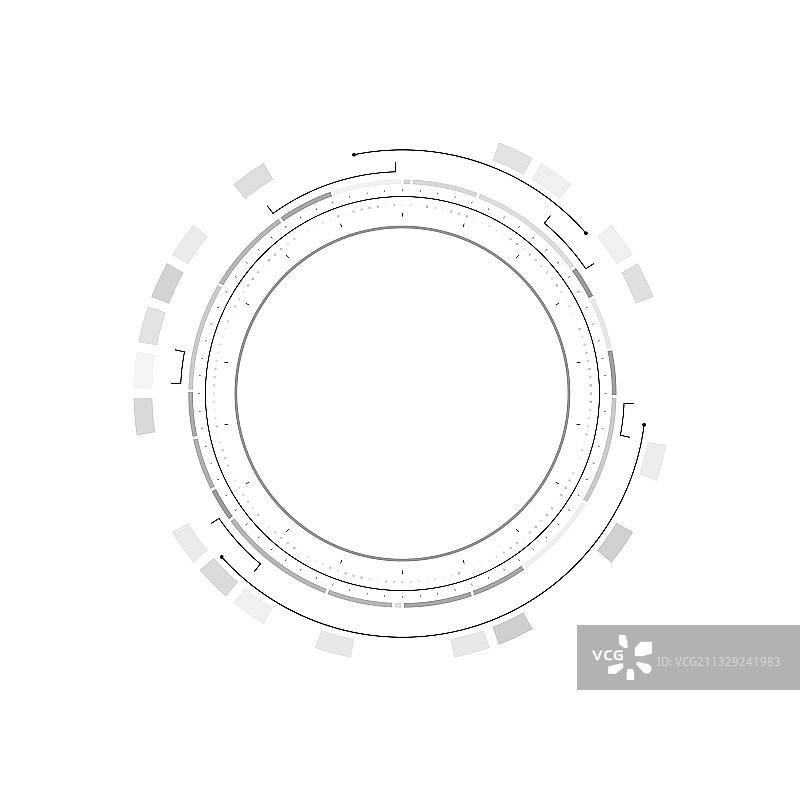 科幻圆形HUD信息图表元素图片素材