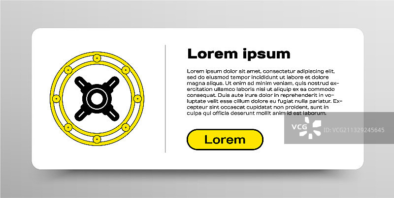 线条保险箱图标白色背景图片素材