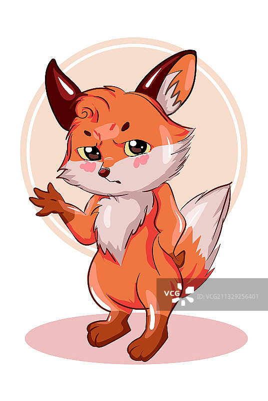 一只恼火的狐狸图片素材