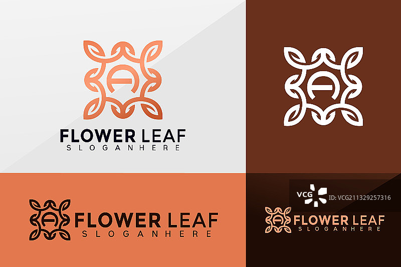 花叶logo极简优雅曼陀罗图片素材