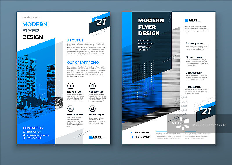 红色企业宣传单模板布局设计图片素材