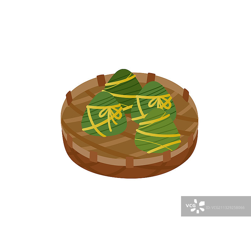 一家人包粽子图片素材