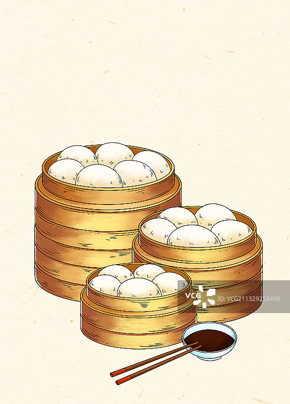 小笼包插画图片素材