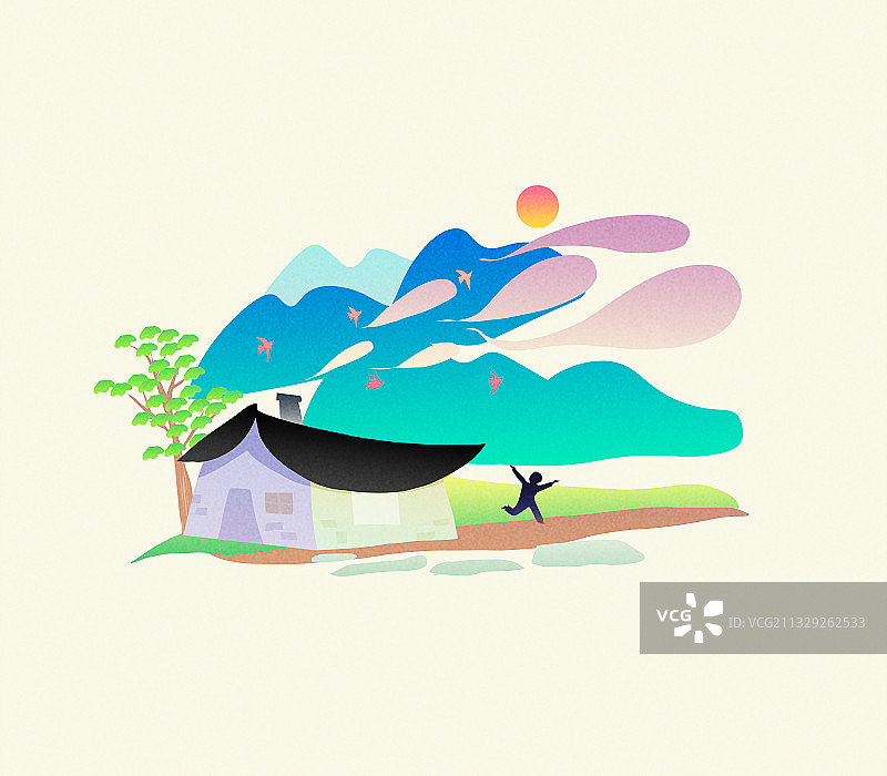 传统乡村风景图片素材