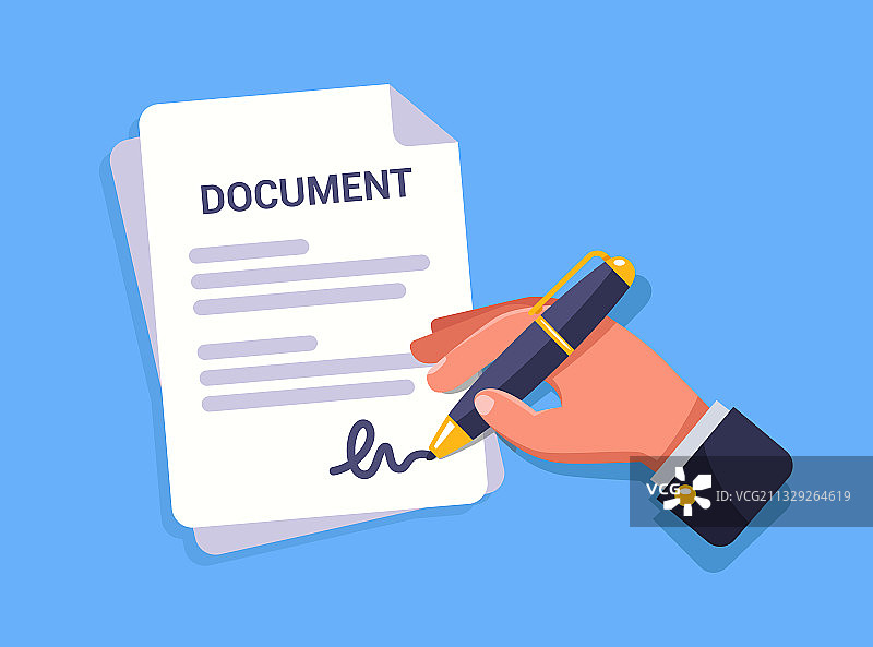 手势签署重要文件图片素材