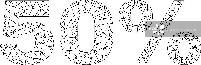 多边形网格50文本标签图片素材