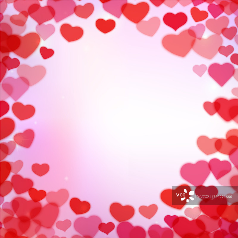 情人节背景：散落的模糊元素图片素材