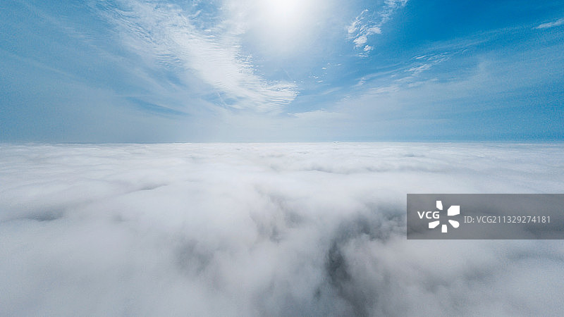 荆州云海平流雾图片素材