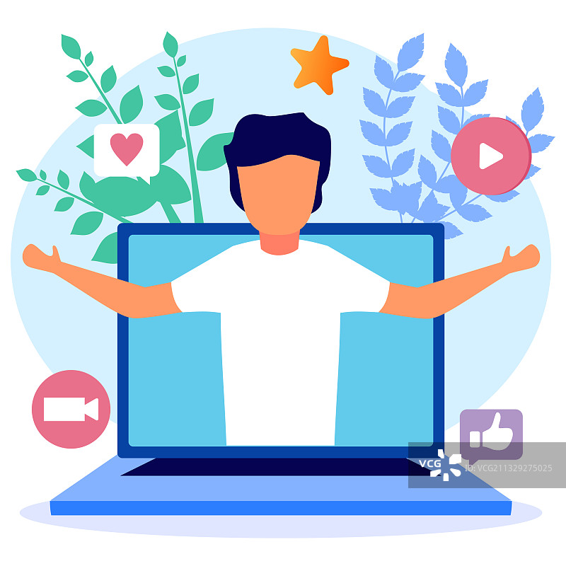 卡通人物图形网红图片素材