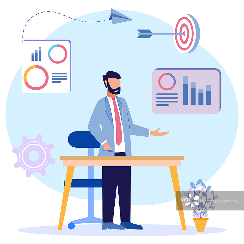 卡通人物商人图片素材