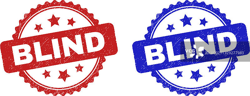 带有污渍纹理的盲人花环邮票印章图片素材