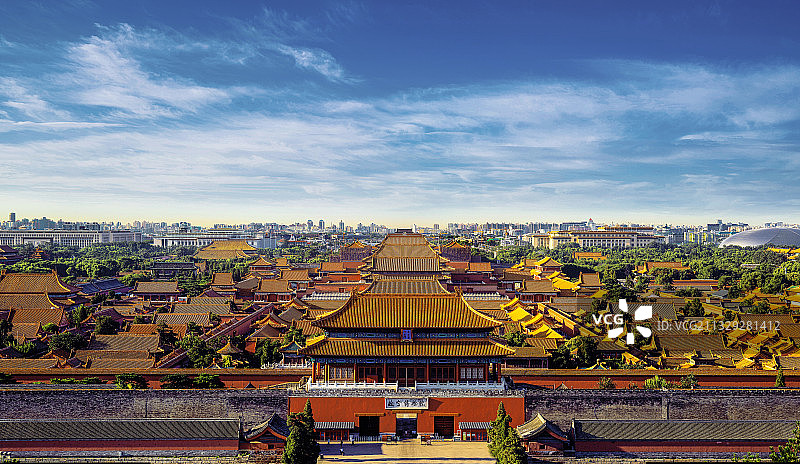 鸟瞰故宫图片素材
