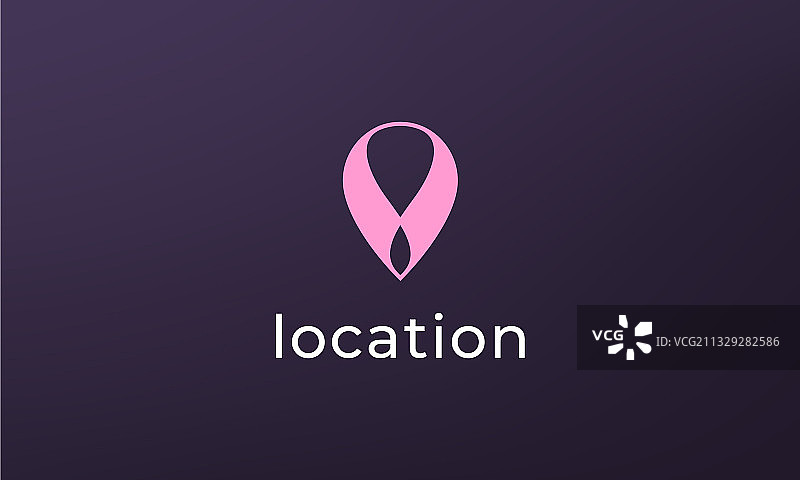 简约图钉位置抽象目的地标志图片素材