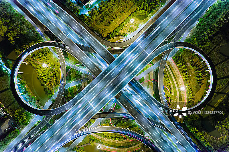 高架 立交桥 航拍图片素材