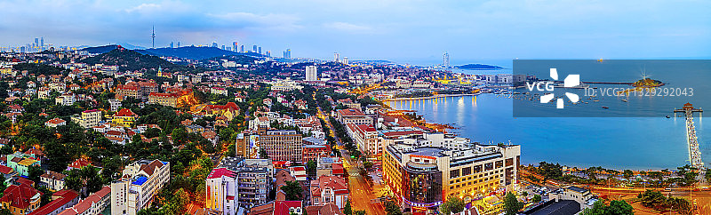 青岛海岸线城市景观图片素材