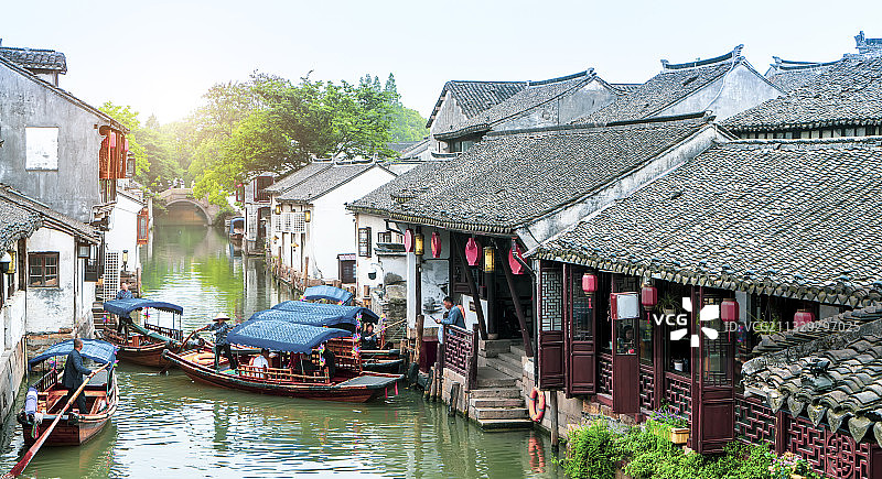 著名周庄古镇风光图片素材