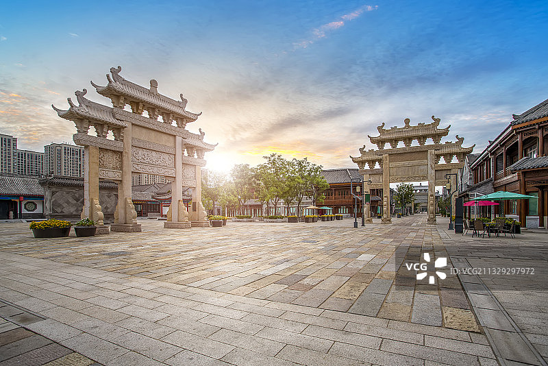 青岛即墨古城街道街景图片素材