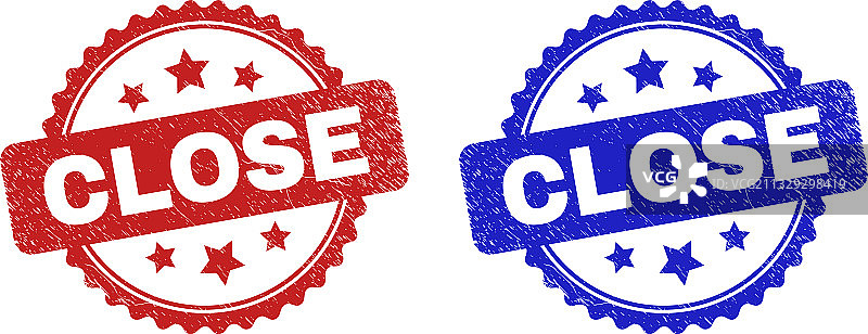 使用不洁表面的玫瑰花结印章特写图片素材