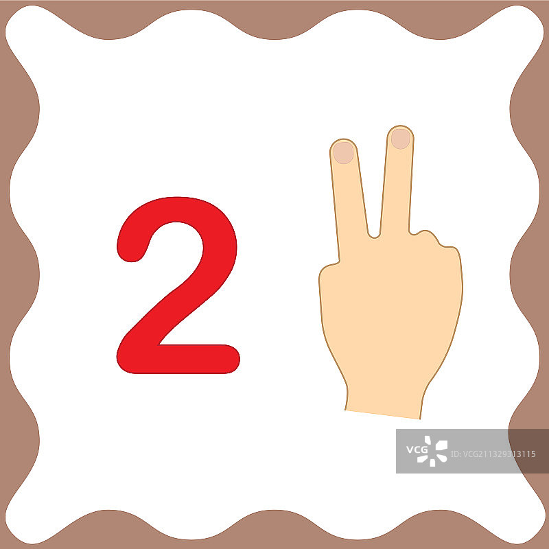 数字2教育卡片学习计数图片素材