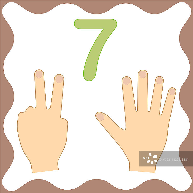 数字7教育卡片学习计数图片素材