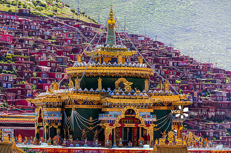 中国，四川，甘孜，色达佛学院风光图片素材