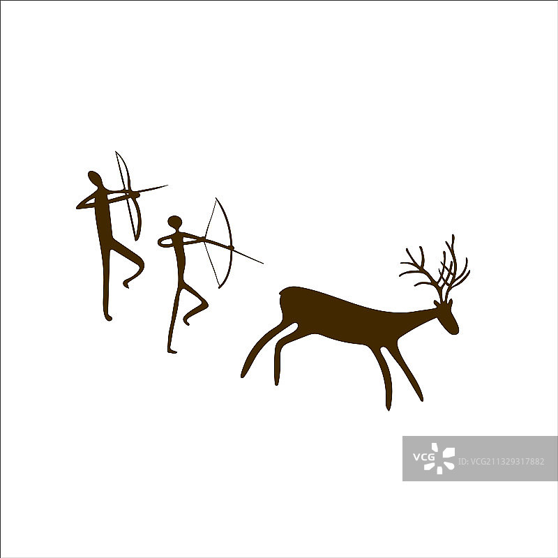 古老手绘洞穴岩画图片素材