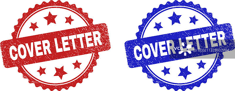 带有腐蚀纹理的求职信花结印章图片素材