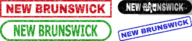 新不伦瑞克矩形印章图片素材