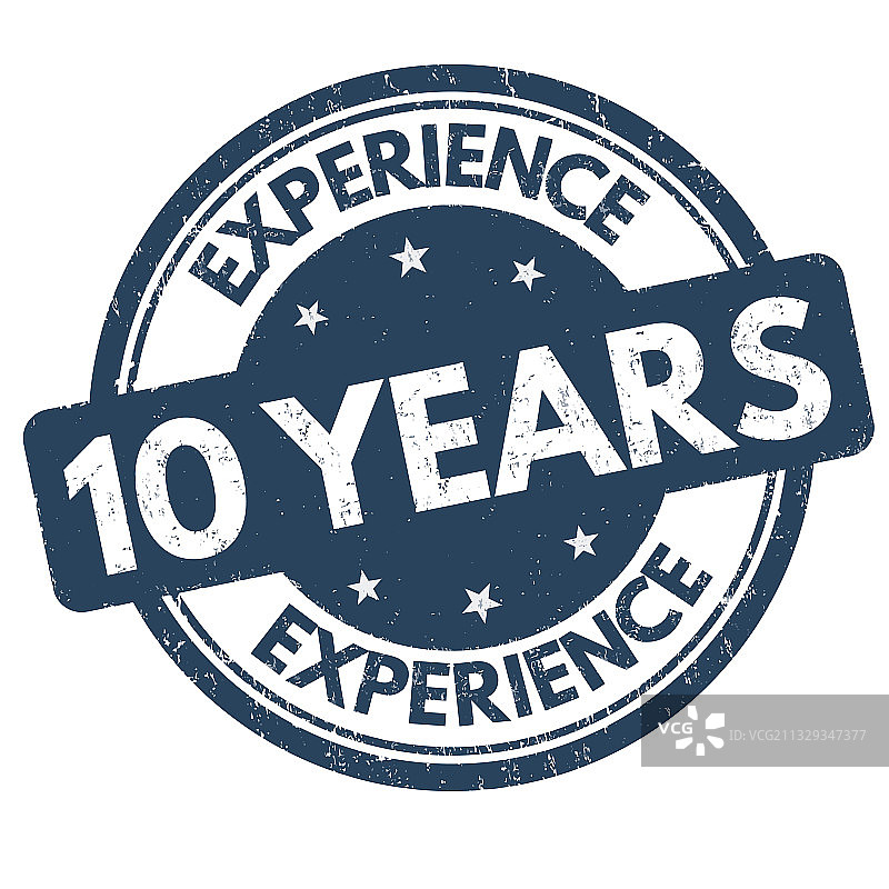 10年经验Grunge橡胶印章图片素材