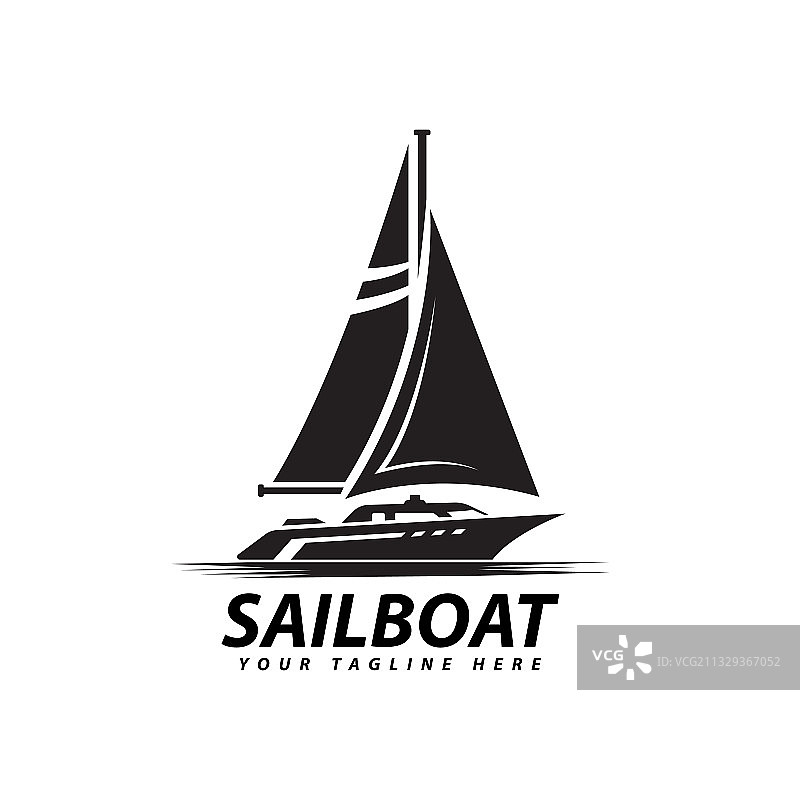 帆船轮廓图片素材