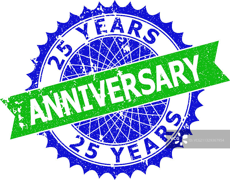 25周年双色花环图片素材