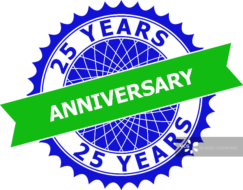 25周年双色简洁玫瑰花结图片素材